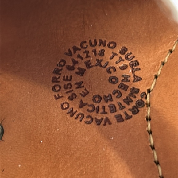 ESPIRITU HUARACHE LEATHER BUCKLE UP WHITE SANDAL SIZE 8 - Picture 7 of 10